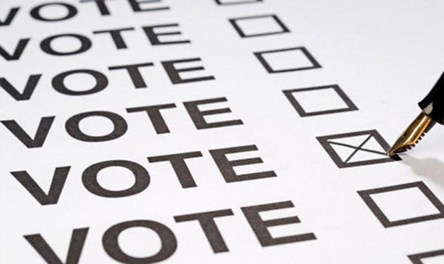 Vote graphic with pen x'ing out a box