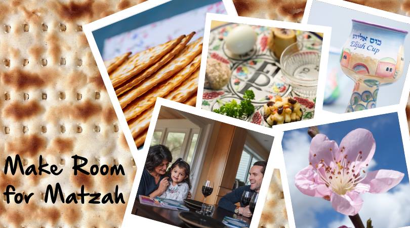 postcard saying make room for matzah