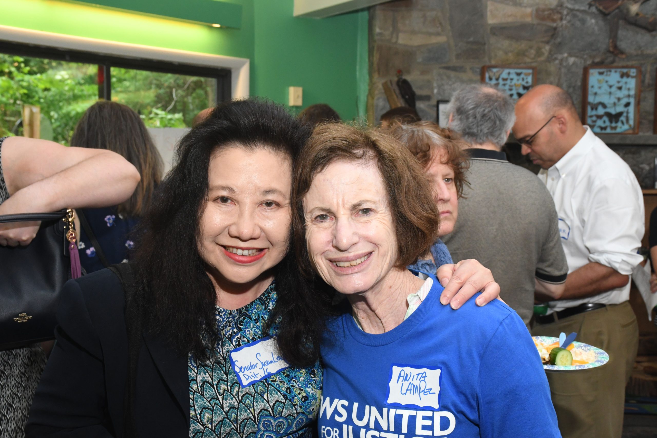 Senator Susan Lee and JUFJ leader Anita Lampel