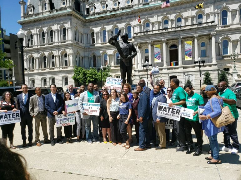 water justice advocates pose for photo
