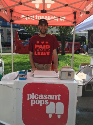 paid family leave advocate sells ice pops