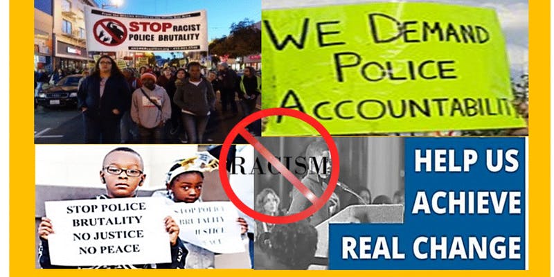 graphic photo campaigning for police accountability