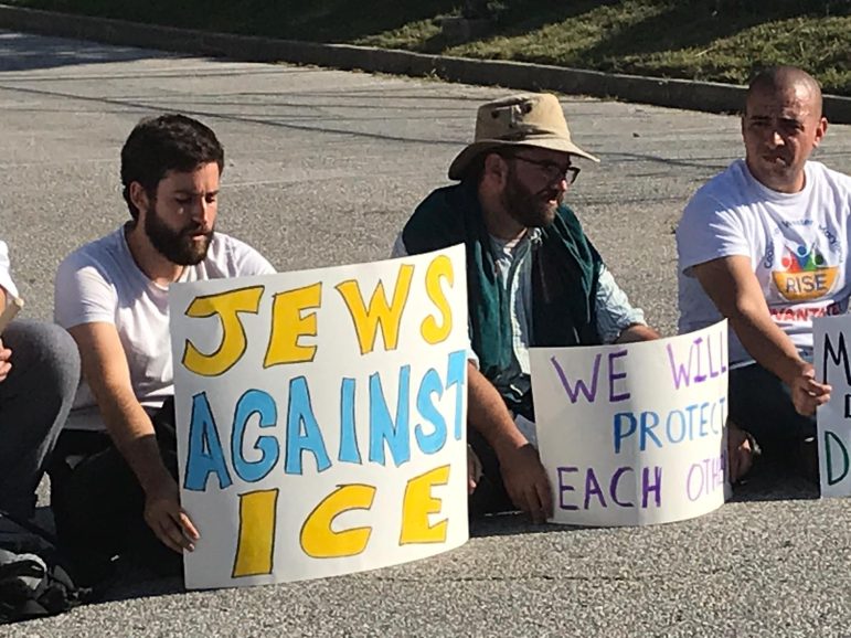 jews stage a sit in to protest ice