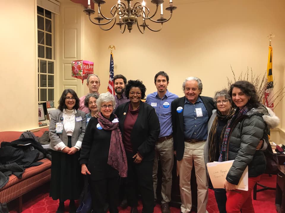 people pose after district 43 legislator meeting