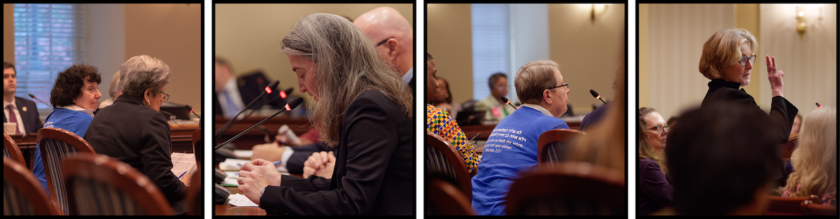 JUFJ members testifying in Annapolis in 2020