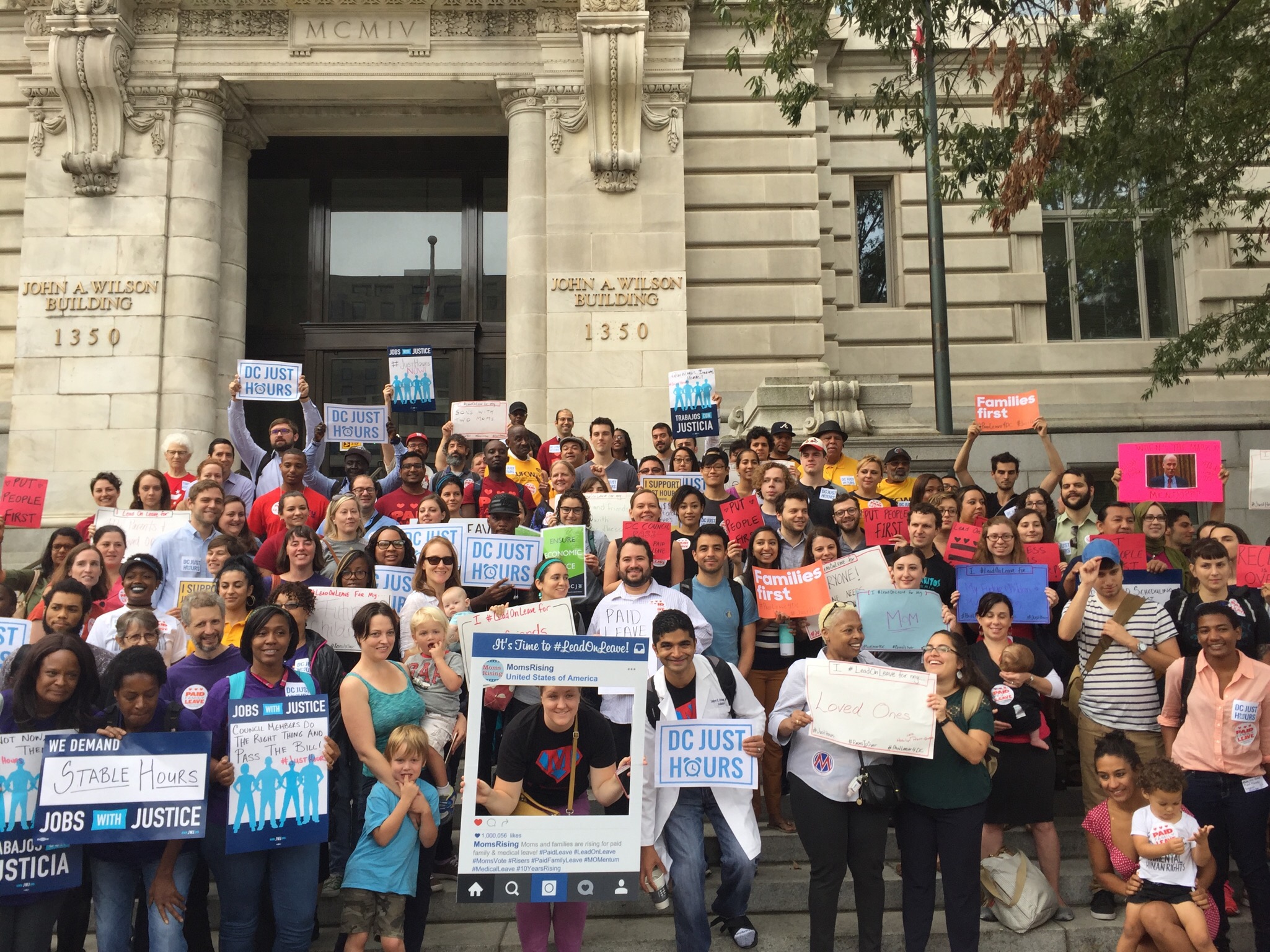 JUFJ and allies rally at the Wilson Building