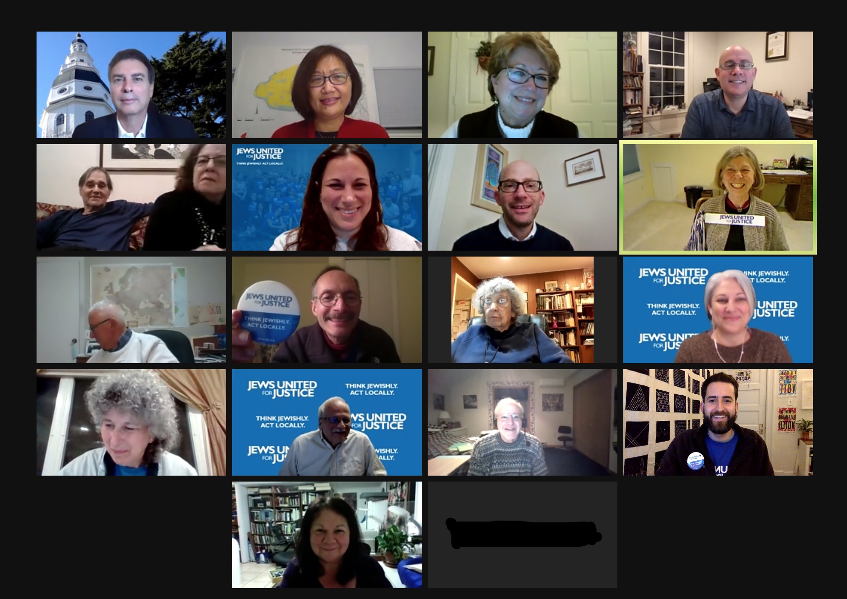 Zoom screenshot from district 15 legislator meeting