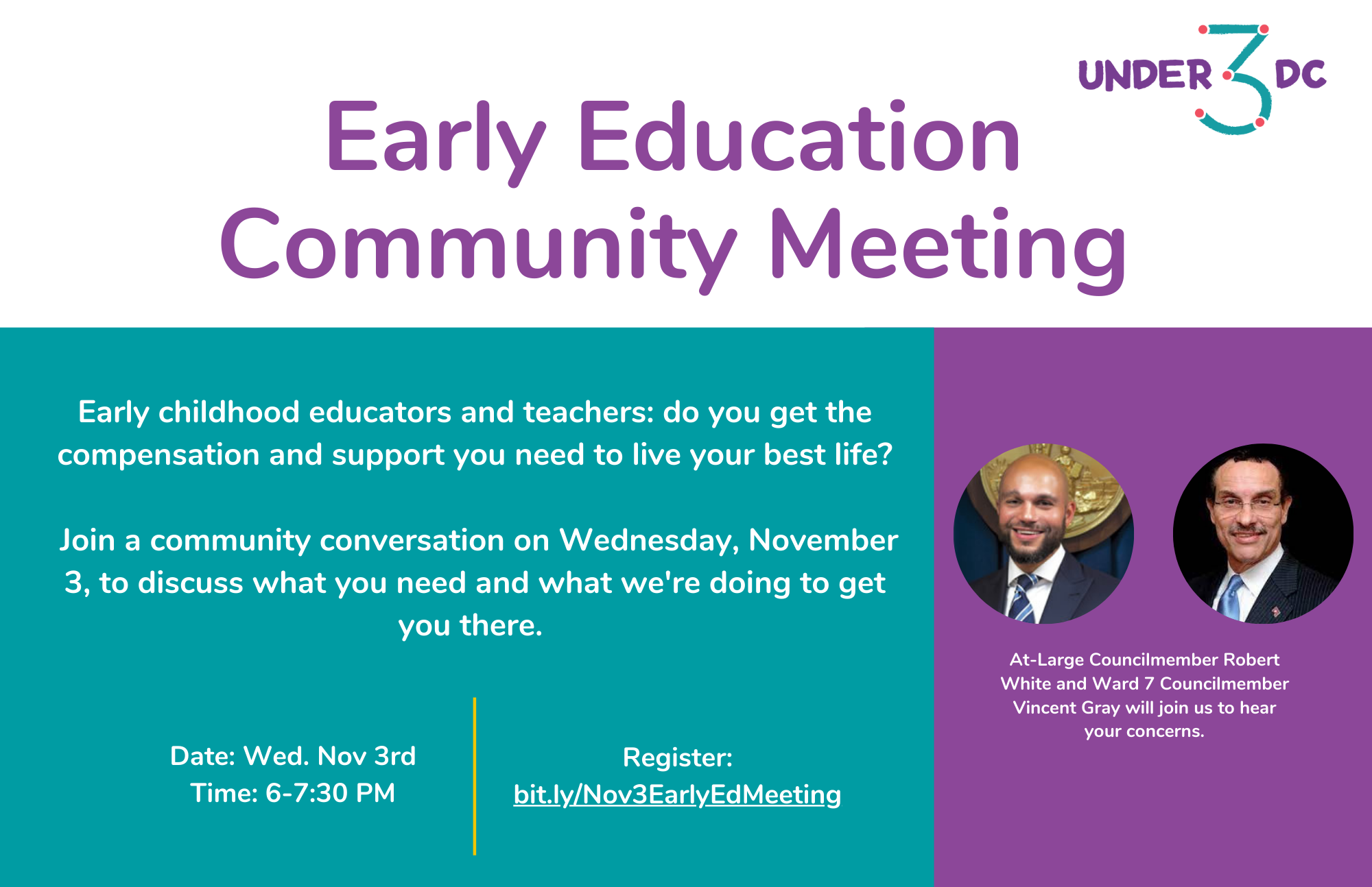 Under 3 DC: Early Education Community Meeting