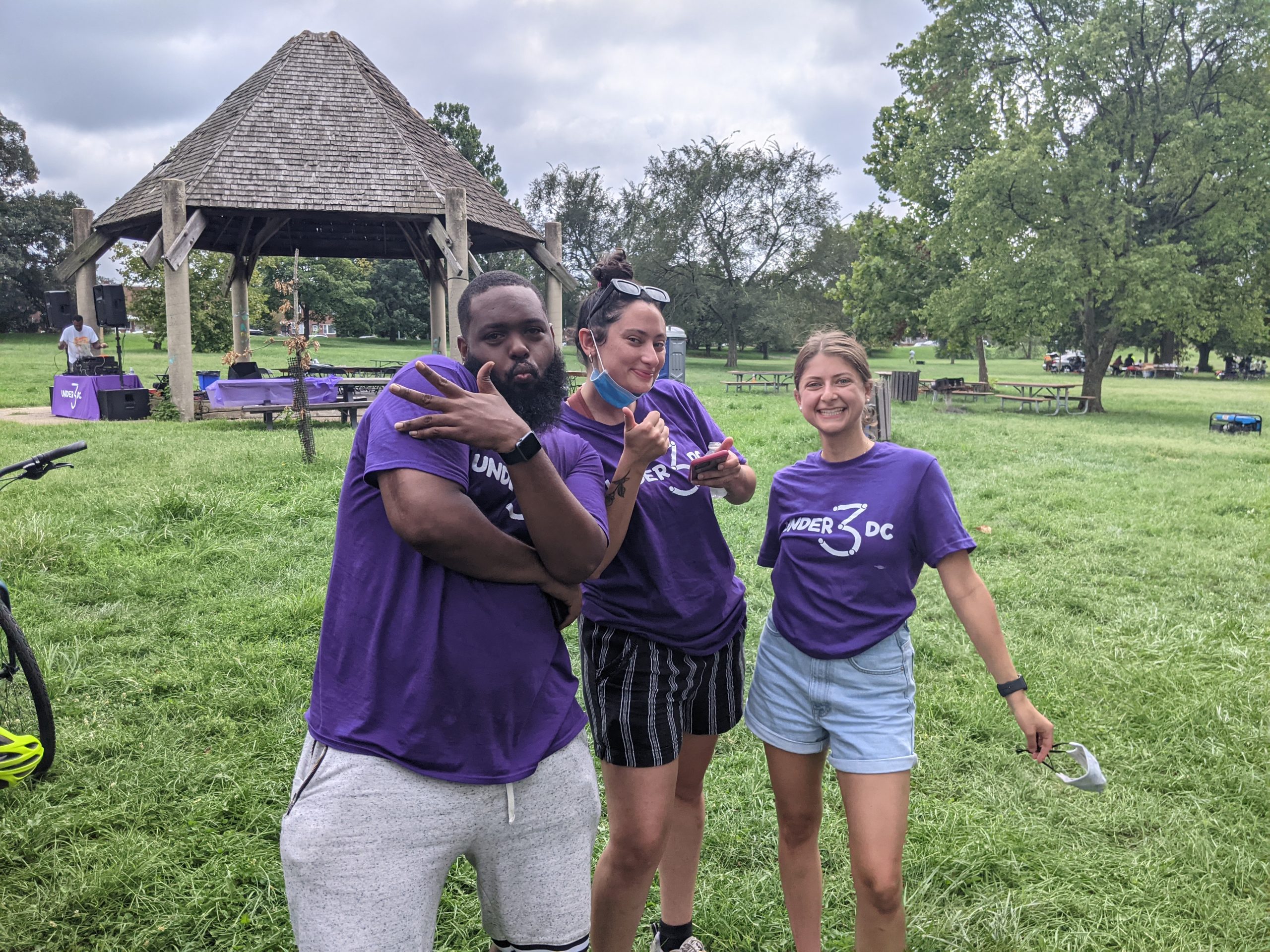 Three Under3DC organizers posing in a park