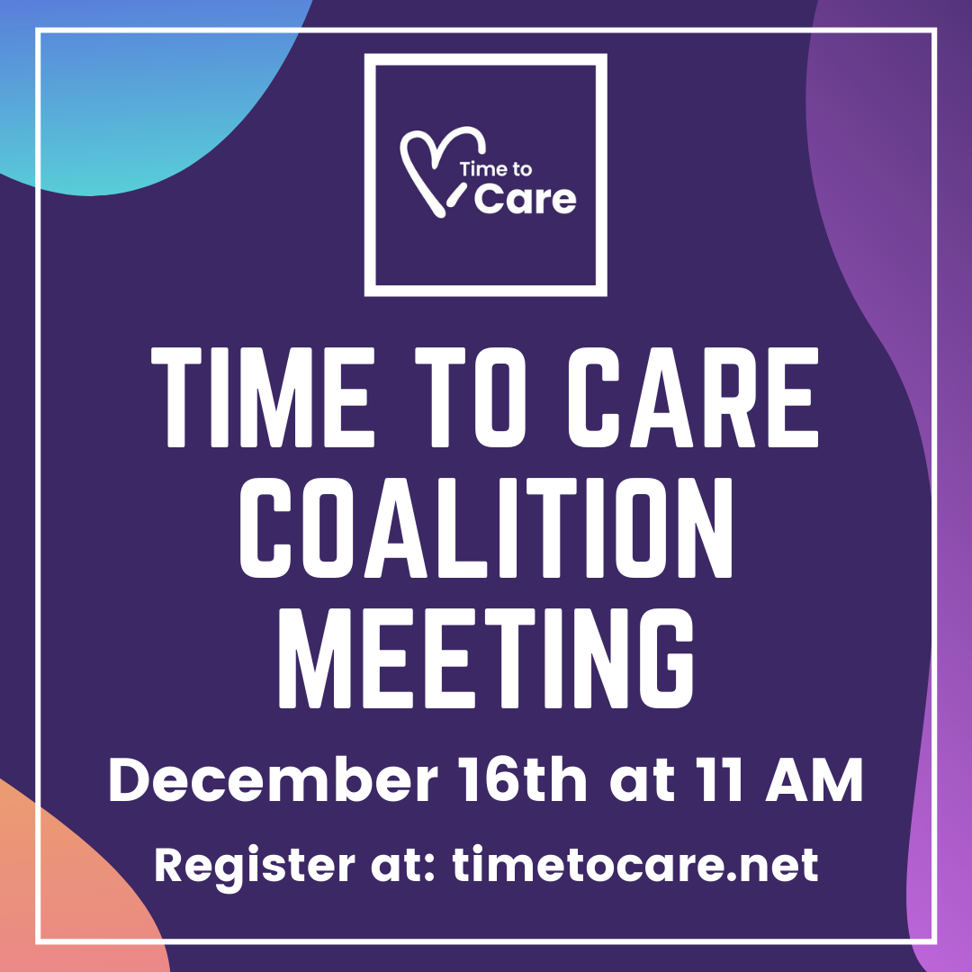 Time to Care Coalition Meeting flyer
