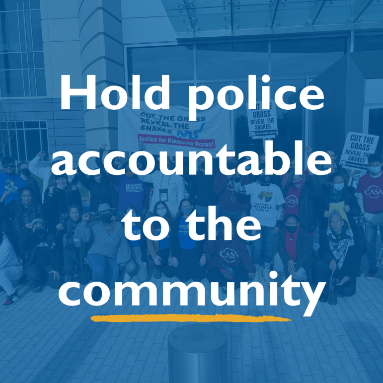 Hold police accountable to the community