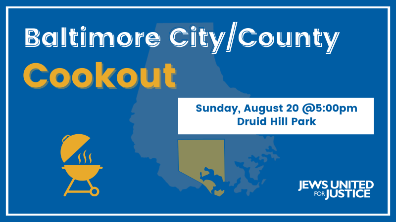 Map of Baltimore City and County with barbecue grill