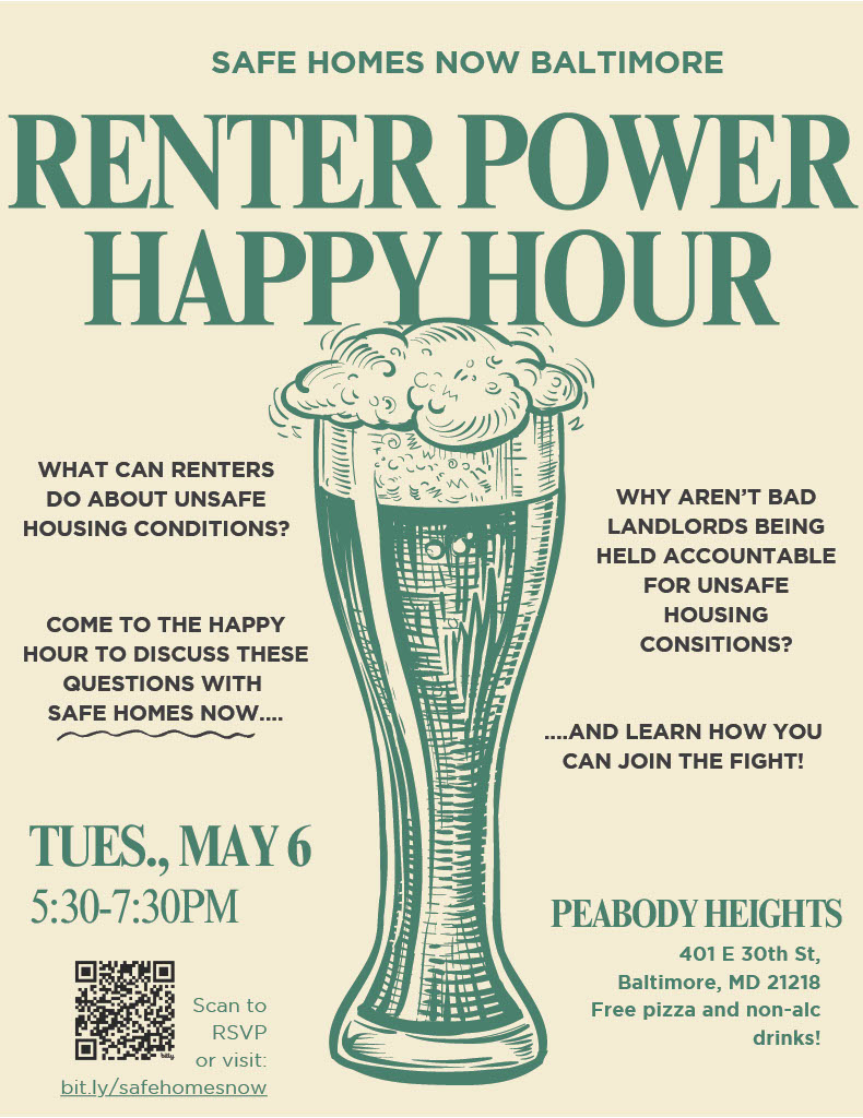 Renter power happy hour flyer
