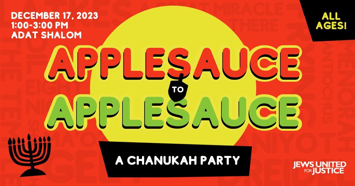 Applesauce to Applesauce Graphic with event details