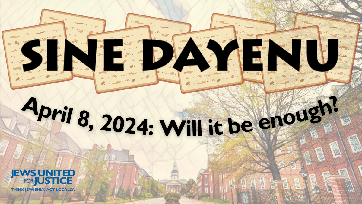 Matzah with text: Sine Dayenu April 18, 2024: Will it be enough?