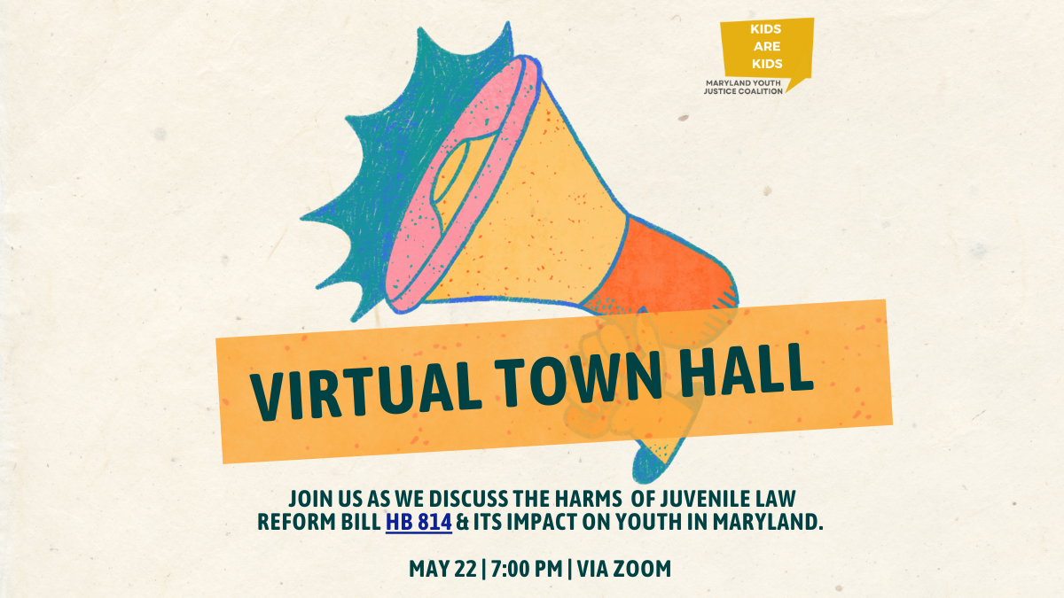 Megaphone with text: Virtual Town Hall