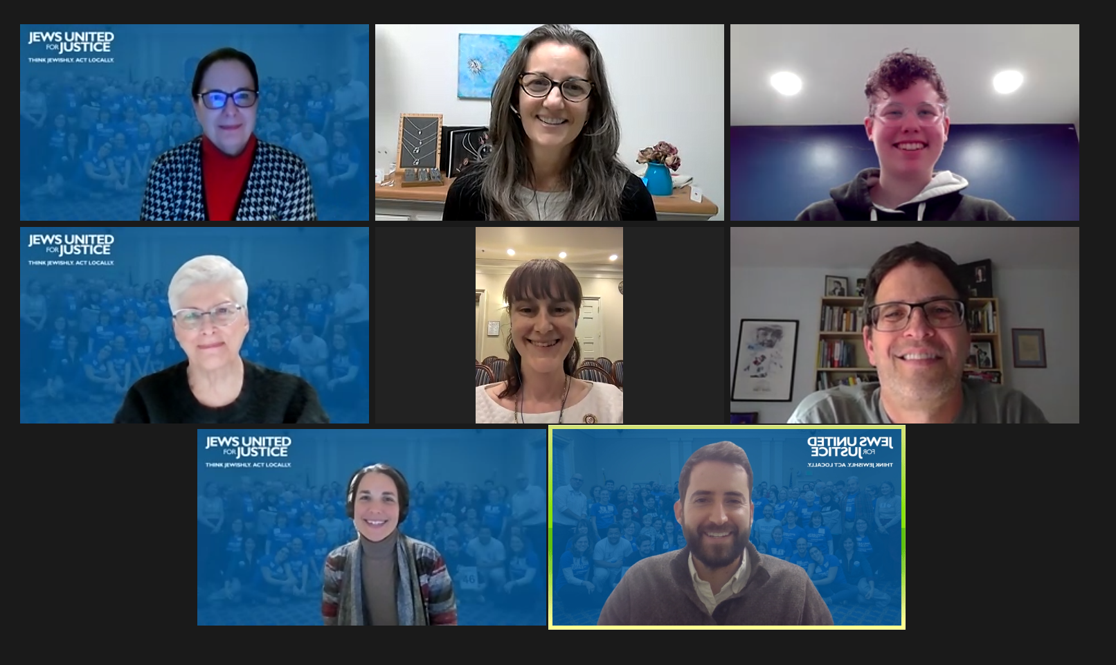 JUFJers meet with District 17 leaders over zoom
